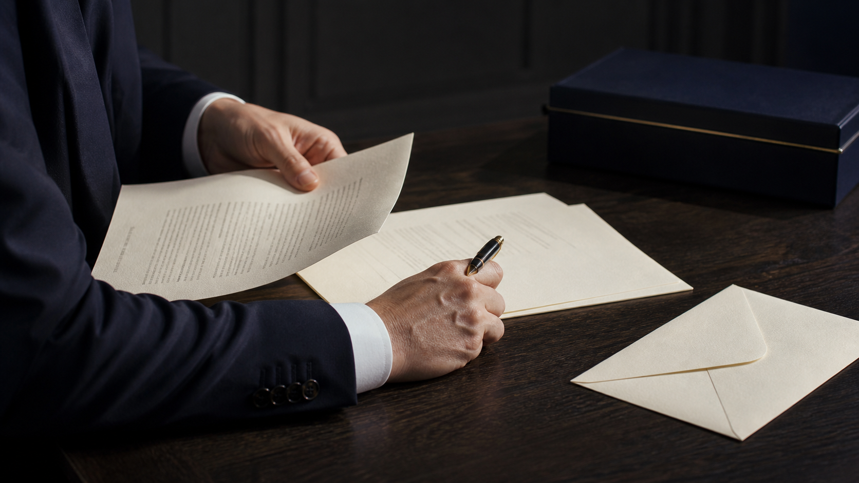 Scena di approvazione professionale con informazioni visibili